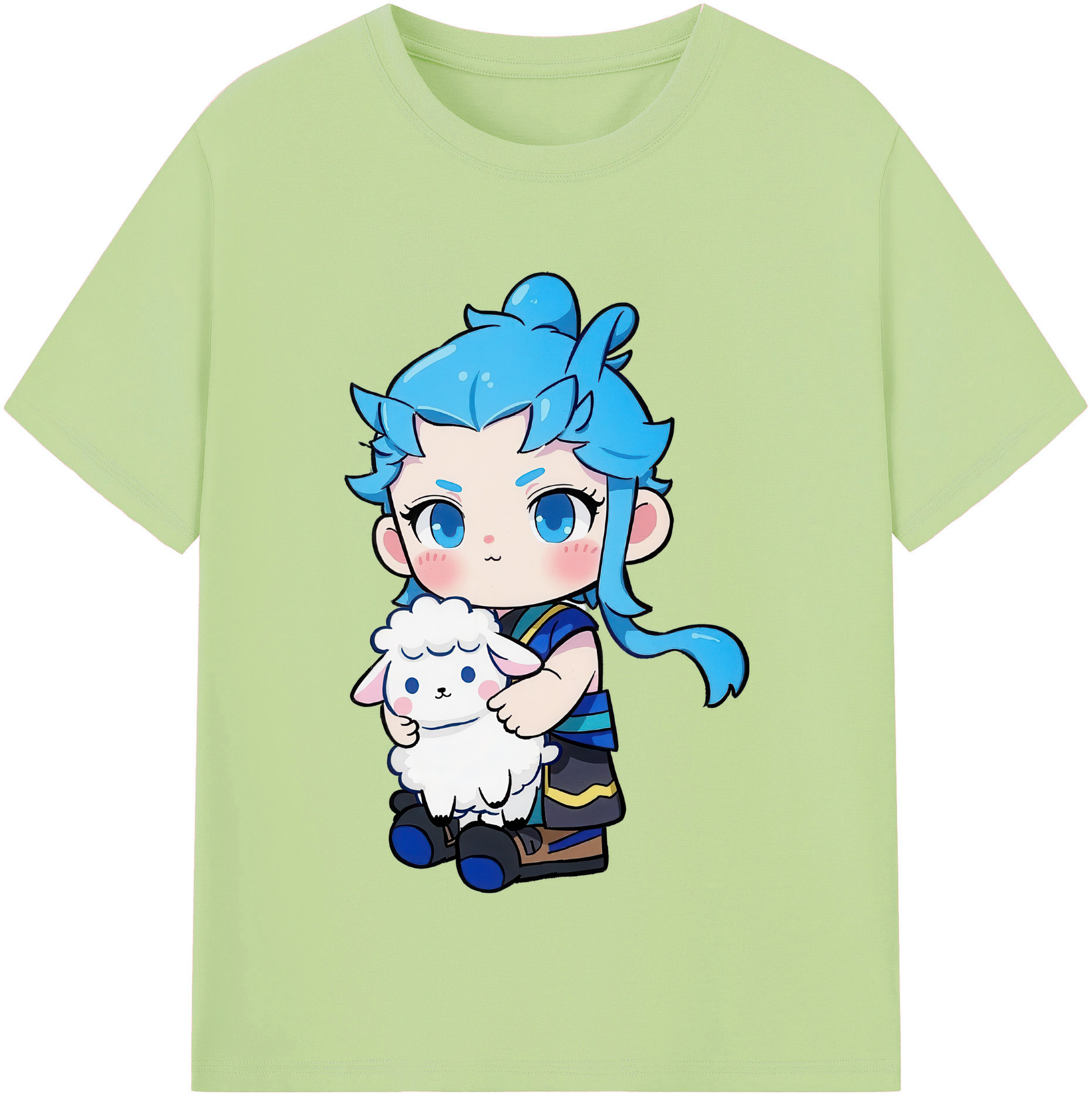 （画像用） Ne Zha 2 ナタ 魔童の大暴れ 綿100％半袖Tシャツ（フロントプリント）